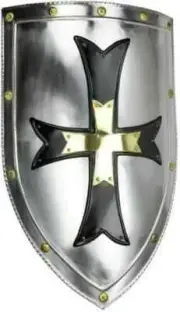 Medieval Knight Templar Shield Steel Armor Shield Battle Warrior Larp Shield