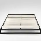 Zinus Bed Frame King Heavy Duty Metal Base Wood Metal Slats