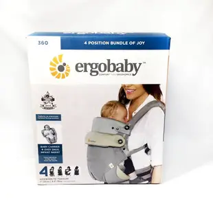 【onemore】ergobaby 爾哥寶寶 360度四向背法 背巾背帶 歡樂款 背巾+心型保護墊 (灰色) 美國代購 正品 ergo