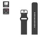 Silicone Strap for Kogan Active 4 / Active 4 Pro GPS Smart Sports Watch (Black)