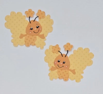 Orange Marmalade Butterfies. Scrapbook, Card Making Paper Piecing