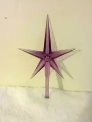 Purple Modern Large Star for Ceramic Christmas Tree Topper