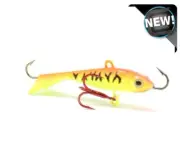 Clam Tikka Mino 5/16 oz - Glow Orange Tiger - 1 15/16" Puppet Minnow Darter