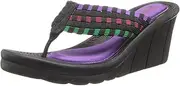 [Skechers] Cali Women's Promenade Interlace Wedge Sandal, 9 US