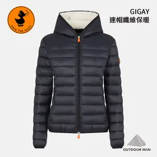 [SaveTheDuck] 女款 GIGAY 連帽纖維保暖外套/黑(D3969W-00001)