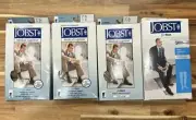 4x LOT Jobst for Men Mens Compression Thigh Socks 15-20 mmhg Medium KHAKI 115513