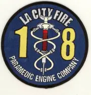 California Los Angeles Fire Dept Paramedic Engine 18 Patch