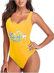 [TOZLU] Bandage Beachwear Bandeau Brazilian Set Swimsuit Swimwear Women Bikini Push-Up Swimwears Tankinis Set Yellow