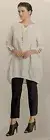 IC Collection White Hi-lo Lagenlook Tunic. Compare @ $159.