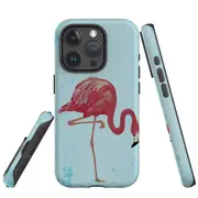 For iPhone 15 Pro Max Case, Shielding Cover, Vintage Flamingo