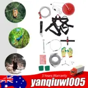 48M Flying Fox Zip Line Kit Playground Cubby House Backyard Zipline w/Brake&Seat