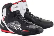 Alpinestars Faster-3 Rideknit Motorcycle Boots Black White Red, Black/White/Red, UK 12