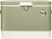 Retro Metal Cooler, 80 Can/54 Qt. Capacity, Hard-Sided, Two Tone, Holds up to 80