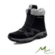 【MINE】保暖防寒防滑機能時尚車線造型戶外休閒雪靴(黑)