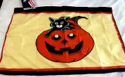 Pumpkin Kitty BANNER, NEW, 3' x 5', Annin orginal, NYL-GLO, indoor/outdoor