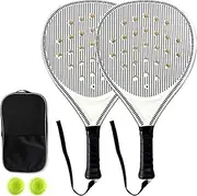 Tennis Racket Set - Adult Tennis Rackets 2 Pack, Tennis Racket for Kids, Optimized Airflow Holes Lightweight Racquets for Kids Junior Children Sports Training Travel Outdoor Activities