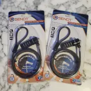 2 PACK- Universal Laptop Notebook Cable Security 4-Number Combination Dial Lock