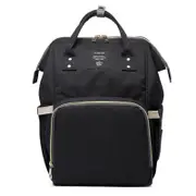 Baby Diaper Nappy Backpack Large Capacity Waterproof Nappy Changing Bag Baby Care Mother Organizer BLACK COLOR