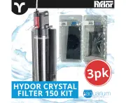 Hydor Crystal Internal Power Filter 150 Ultimate Kit (3pk)