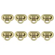 Turn Lock Clasp 30mm x 15mm Zinc Alloy Purse Closure Twist Lock 8Pcs(Bronze)