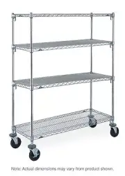 Metro Super Adjustable Super Erecta A366EC 4-Shelf Industrial Wire Shelving Ste