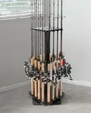 Soporte para caña de pescar para garaje giratorio de 360 grados, soporte de sue