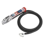 Sealey Professional Tyre Inflator with 2.5m Hose & Clip-On Connector SA37/94
