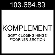IKEA KOMPLEMENT Soft Closing Hinge F/corner Section 6 Pack 103.684.89