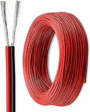 100ft/200ft Red-Black Parallel Cable - 16AWG to 30AWG Oil/Water Resistant Tinned Copper Wire UL Certification for LED Systems & Home Wiring(100ft,18AWG-2C)