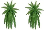 Generic Artificial Boston Ferns for Outdoors Set of 2, Hanging Large Realistic Ferns Artificial Plants with 28 Adjustable Leaves, UV Resistant Fake Boston Fern Plants Novelty Greenery for Home Garden, IAE1IO5VWOORRJ5OCR7