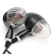 Pair 12V Motorcycle Metal Turn Signal Blinker Indicator Light Amber Lamp Universal 10914 2