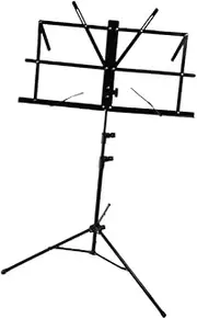 Totority Foldable Music Stand Holder for Guitar Violin and Zheng Height to Durable Metal Construction Lightweight Tripod Design Non Slip Feet