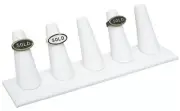 5 Finger Ring Display White 5 Finger Ring Display Faux Leather Display Stand