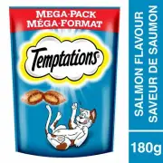 5x Whiskas Temptations Cat Treats Savoury Salmon -Mega Pack 180g Each -Fresh!
