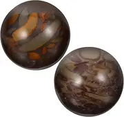 SHERCHPRY Fitness Handball 2pcs Hand Massage Balls Portable Stone Balls for Hand Therapy Muscle Relaxation