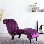 Chaise Lounge Purple Velvet Home Chaise