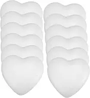 Beatifufu DIY Foam Balls 12pcs Heart Shape Foam Balls White Embryo for Wedding and