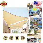 Custom 7' x 12' Beige UV Block Triangle Shade Sail - Commercial Heavy Duty