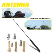 16" 2-pack Black Whip AM/FM/XM/CB Power Radio Antennas Mast for Universal Black
