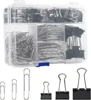 Binder Clips Paper Clips Assorted Sizes, 340Pcs Black Binder Clips Jumbo Pape...