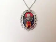 Stephen Kings IT Pennywise silver necklace rockabilly retro vintage clown horror