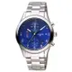 agnes b. 巴黎城市風尚計時手錶-藍x銀/40mm VD57-KT20B(BM3008X1)