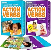QUOKKA 104 Vocabulary Flash Cards for Speech Therapy Materials – Educational Action Verbs Cards for Kids Adults – Realistic Images | Picture Cards | Speech and Cognitive Learning | ESL Teaching