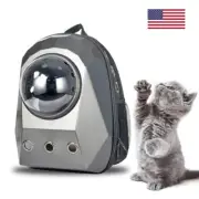 Pet Cat Dog Backpack Carrier Bag Travel Kitty Double Shoulder Bag Space Capsule