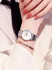 在飛比找Yahoo!奇摩拍賣優惠-正品威龍wilon時尚潮流鋼帶女士手錶鋼帶錶情侶錶學生防水石