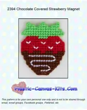 Chocolate Covered Strawberry Magnet-Plastic Canvas Pattern or Kit