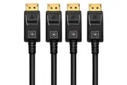 2x Cruxtec 2m DP 1.4 8K Displayport Male to Male Cable Display Port Connector BK
