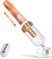 Thrusting Dildo G-spot Vibrator for Women Pleasure,Realistic Dildo with 5 Vibration & 5 Thrusting Modes,Heating Sex Machine with Remote Control for Clitoral Stimulator