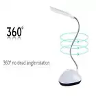 Flexible LED Reading-Light Dimmable Bedside Desk Table Lamp Operated X0A5