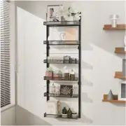 Wall Mounted Spice Rack Over the Door Pantry Organizer 6 Tier Large Wire Bask...